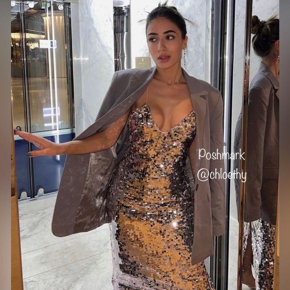 ZARA STRAPPY SEQUIN DRESS SIZE XS 9373/567 027/223 - Picture 13 of 13